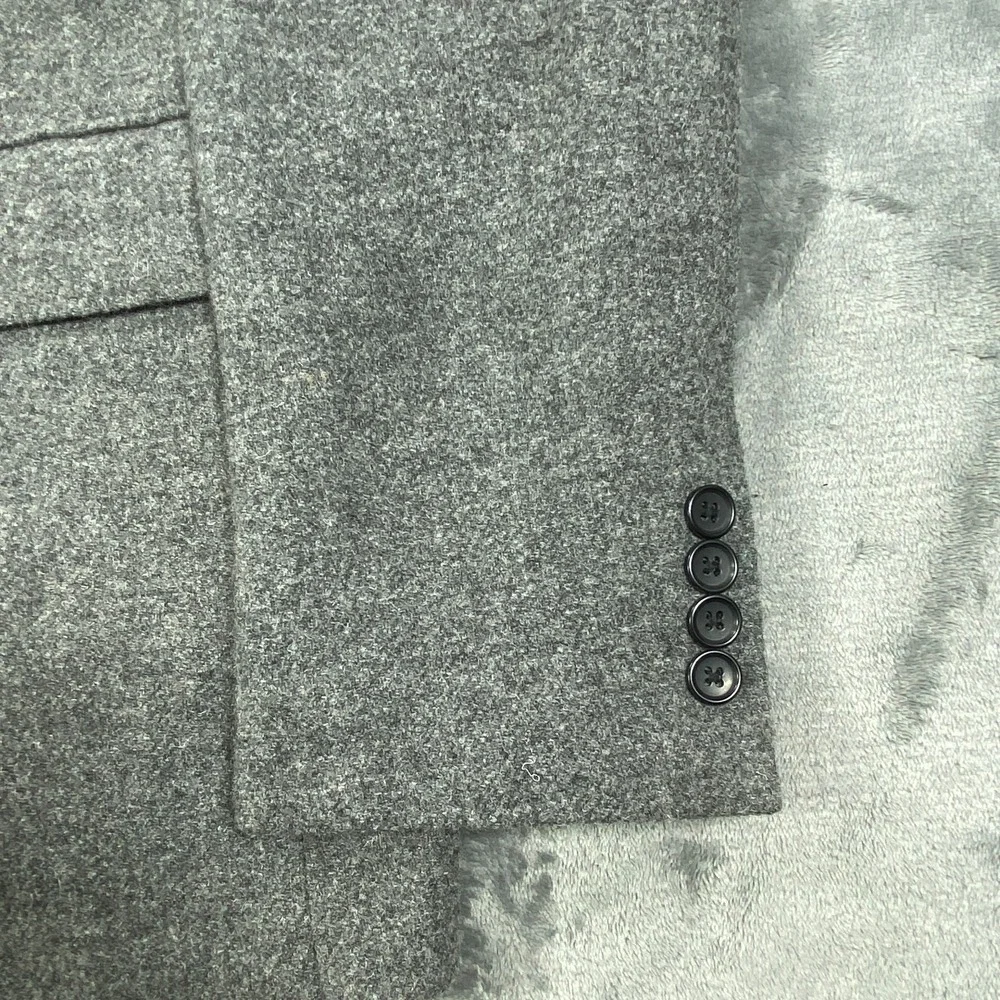 J Crew Blazer Mens 42L Gray Wool Blend Jacket Casual Sport Coat Classic Business